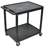 Luxor kunststof etagewagen  -  Zwart  -  Polyethyleen met, Verzenden