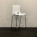 barkruk zithoogte 77 cm, wit - chroom, Huis en Inrichting, Barkrukken, Ophalen of Verzenden, Gebruikt