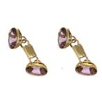 Manchetknopen - 18 karaat Geel goud - 7.50ct. tw. Amethist, Sieraden, Tassen en Uiterlijk, Antieke sieraden