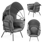 Loungestoel Tuin | Staal 150kg | Retourdeal | 40% Korting, Huis en Inrichting, Ophalen of Verzenden, Nieuw, Stijlvol