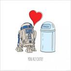 Kunstdruk Star Wars You R2 Cute 40x40cm, Verzenden, Nieuw