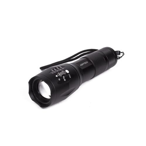 Hofftech Tactical zaklamp - COB LED - Zoomfunctie - 15 cm..., Caravans en Kamperen, Kampeeraccessoires, Nieuw, Ophalen of Verzenden