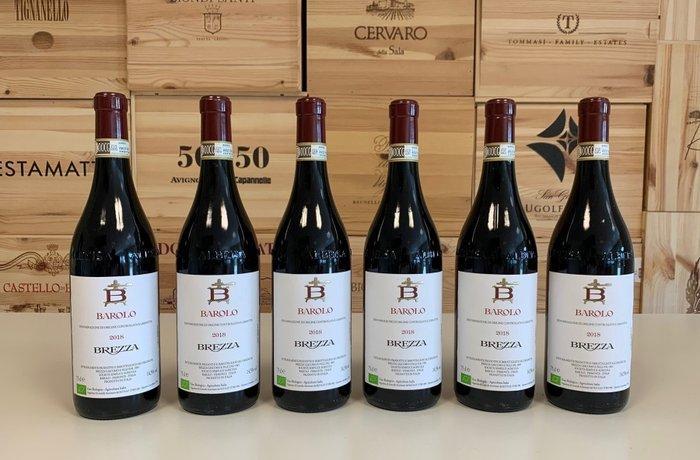 2018 Brezza - Barolo - 6 Flessen (0.75 liter), Verzamelen, Wijnen
