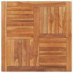 vidaXL Tafelblad vierkant 90x90x2,5 cm massief teakhout, Huis en Inrichting, Tafels | Eettafels, Verzenden, Nieuw