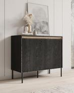 Meubella Dressoir Timoteo mat zwart 98 cm, Verzenden, Nieuw, 50 tot 100 cm, Modern
