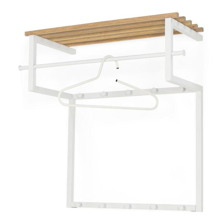 Spinder Design Rizzoli wandkapstok - wit/eikenhout, Huis en Inrichting, Woonaccessoires | Kapstokken, Nieuw, Verzenden