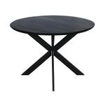 *WOONWINKEL* Starfurn Ferris Ronde Eettafel Zwart Eiken 110, Verzenden, Nieuw