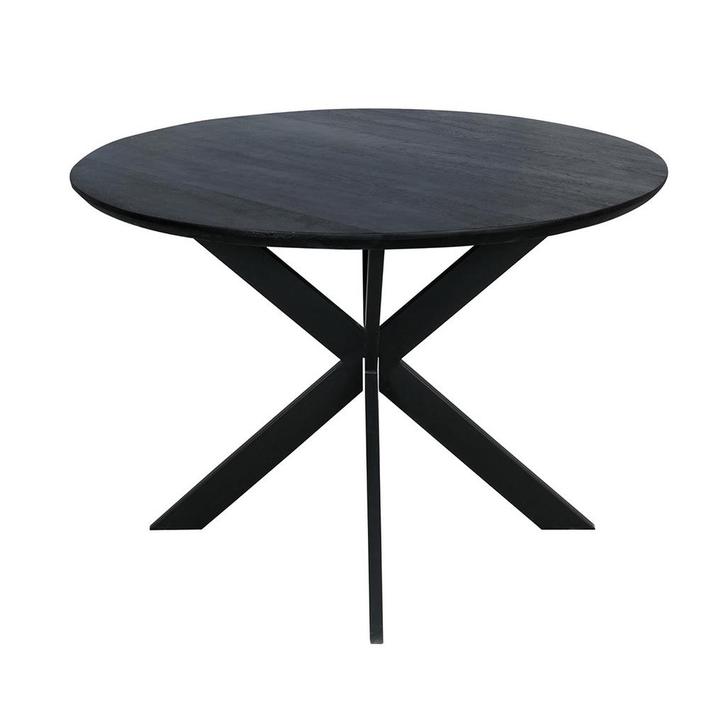 *WOONWINKEL* Starfurn Ferris Ronde Eettafel Zwart Eiken 110, Huis en Inrichting, Tafels | Eettafels, Nieuw, Verzenden