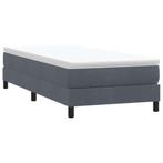 vidaXL Boxspring zonder matras fluweel donkergrijs 90x210 cm, Verzenden, Nieuw, Grijs, Stof