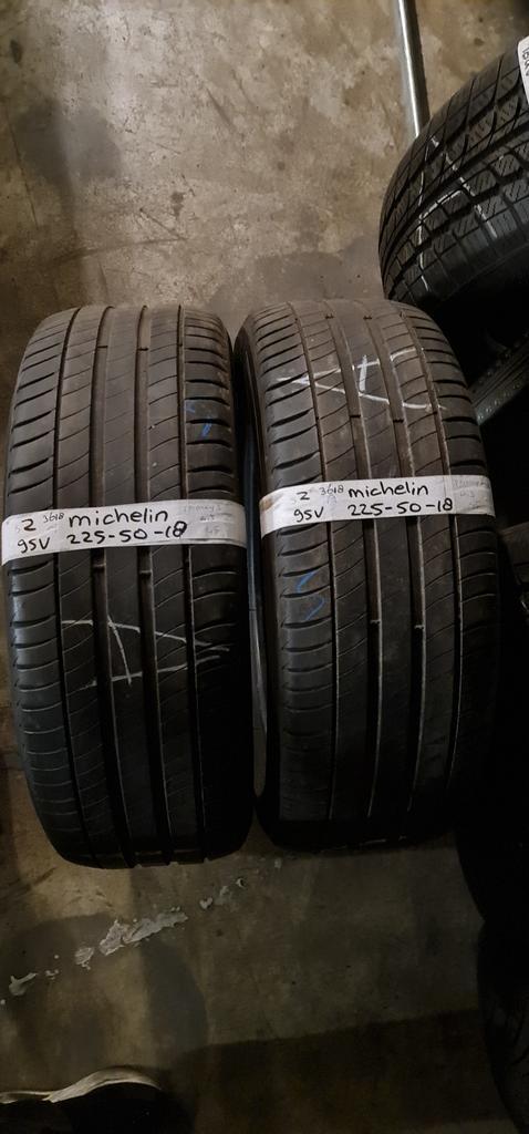 2x 225-50-18 Michelin Zomer 4.3mm €35 Per Band 225 50 18, Auto-onderdelen, Banden en Velgen, 18 inch, Zomerbanden, 225 mm, Personenwagen