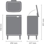 Brabantia Bo Hi Prullenbak - 12 liter - Matt Black, Verzenden, Zo goed als nieuw