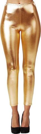 2dekans | dressforfun - Metallic legging goud XXL -, Ophalen of Verzenden, Zo goed als nieuw