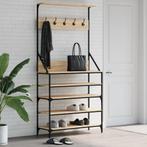vidaXL Kledingrek met schoenenrek 90x34x184 cm sonoma, Kleding | Dames, Kledingrekken, Verzenden, Nieuw