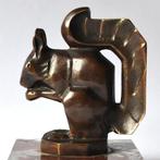 Max Le Verrier (1891-1973) - Mascotte - Brons, Marmer, Antiek en Kunst