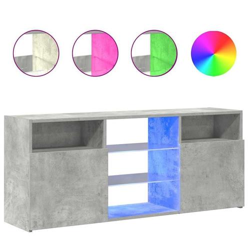 TV Meubel 120cm Betongrijs LED - Retourdeal - 41% Korting, Huis en Inrichting, Kasten | Televisiemeubels, 25 tot 50 cm, Nieuw