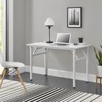 Eettafel bureau 120x60x75 - 76,4 cm opvouwbaar verstelbaar w, Huis en Inrichting, Verzenden, Nieuw