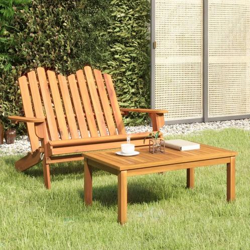 vidaXL 2-delige Loungeset Adirondack massief acaciahout, Tuin en Terras, Tuinbanken, Nieuw, Hout, Verzenden