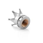 TT-products ventieldoppen Silver Crown zilver 4 stuks, Ophalen of Verzenden, Nieuw