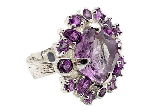 Zonder Minimumprijs - Ring Verguld, Zilver Amethist - 12,20, Sieraden, Tassen en Uiterlijk, Ringen