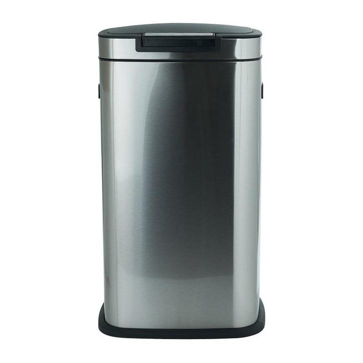 Afvalemmer push - zilver - 38 liter, Huis en Inrichting, Woonaccessoires | Prullenbakken, Verzenden