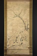 Plum branch - With signature and seal by artist - Japan -