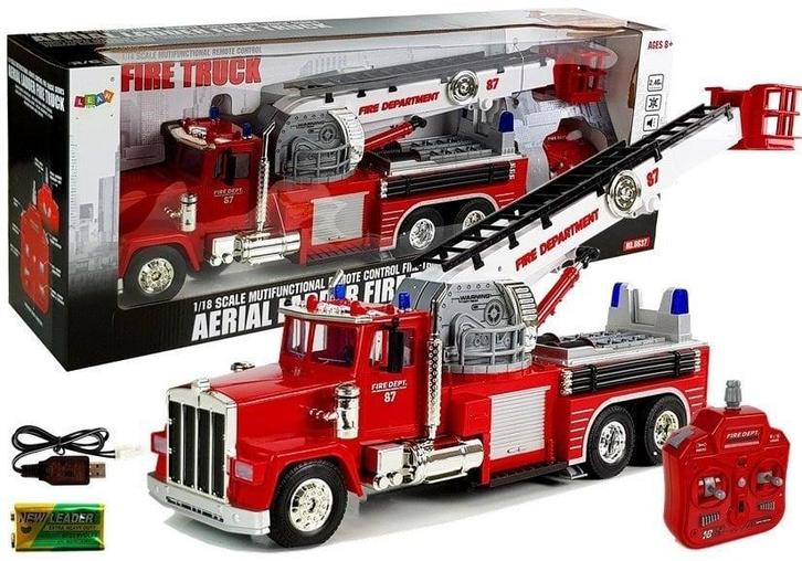 RC-brandweerauto met uitschuifbare ladder en sirene - 60 cm, Kinderen en Baby's, Speelgoed | Buiten | Accuvoertuigen, Nieuw, Ophalen of Verzenden