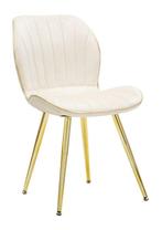 PARIS STOEL SPACE CRÈME/GOUD SET 2 PZ CM 46X58X77, Ophalen of Verzenden, Nieuw