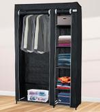 Opvouwbare Kledingkast | Campingkast | 108x44x166cm | Zwart, 100 tot 150 cm, Verzenden, Nieuw, 150 tot 200 cm