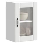 vidaXL Keukenwandkast met glazen deur Lucca wit, Huis en Inrichting, Keuken | Keukenelementen, Verzenden, Nieuw, Wit