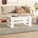 vidaXL Salontafel 102x55x45 cm bewerkt hout hoogglans wit, 100 tot 150 cm, Verzenden, Nieuw, 50 tot 100 cm