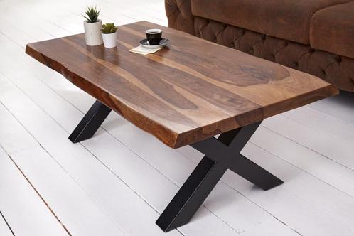 Design Salontafel AMAZONAS 110cm bruin Sheesham Massivholz, Huis en Inrichting, Tafels | Salontafels, Ophalen of Verzenden