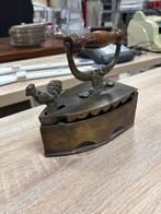 Strijkijzer - Messing, Hout