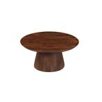Salontafel Mangohout Salontafel Mick Bruin Rond 80 cm, Verzenden, Rond, Nieuw, Industriële meubels