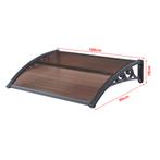 [en.casa] Deurluifel Mellerud afdak 100x60 cm zwart en bruin, Doe-het-zelf en Verbouw, Verzenden, Nieuw