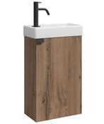 Toiletmeubel Apollo 40 x 22 cm Bruin Eiken Fonteinmeubel, Doe-het-zelf en Verbouw, Sanitair, Verzenden, Nieuw, Wastafel