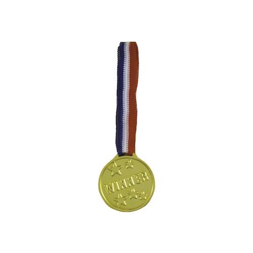 Uitdeelcadeautjes Medailles Goud 13cm 5st, Hobby en Vrije tijd, Feestartikelen, Nieuw, Verzenden