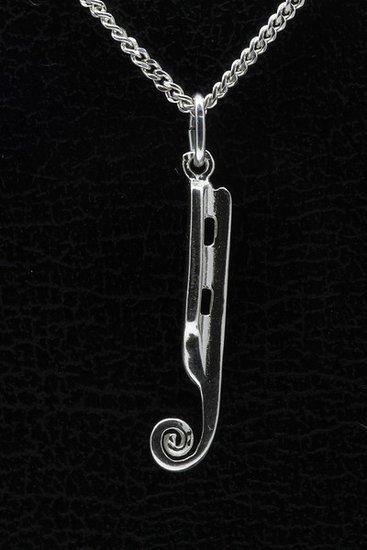 Zilveren Friese doorloper schaats ketting hanger, Sieraden, Tassen en Uiterlijk, Kettinghangers, Verzenden