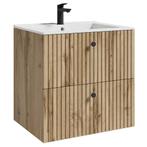 Badkamermeubel Saros 60 x 45 cm Eiken Badmeubel, Verzenden, Nieuw, Wastafelkast