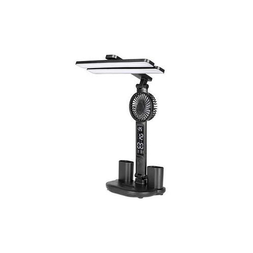 LED Bureaulamp Summer Zwart Met ventilator CCT Datum+Tijd, Huis en Inrichting, Lampen | Wandlampen, Ophalen of Verzenden