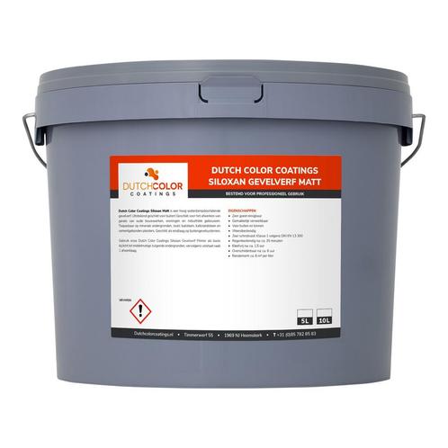 DCC Siloxan Gevelverf Matt RAL 9005 | Gitzwart 10L, Doe-het-zelf en Verbouw, Verf, Beits en Lak, Verf, Zwart, Nieuw, 5 tot 10 liter