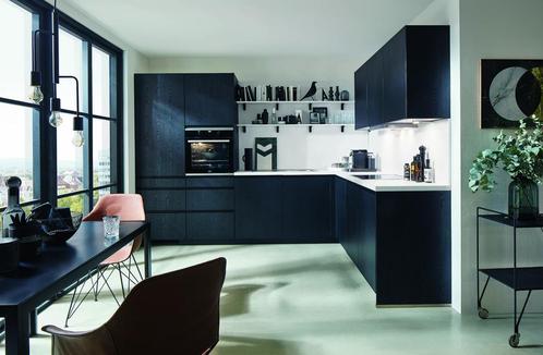 Nieuwe keuken met apparatuur en garantie (ref: Jolanda), Huis en Inrichting, Keuken | Complete keukens, Hoekkeuken, Zwart, Nieuw