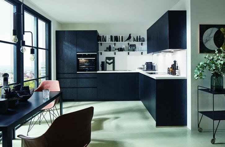 Nieuwe keuken met apparatuur en garantie (ref: Jolanda), Huis en Inrichting, Keuken | Complete keukens, Hoekkeuken, Zwart, Nieuw