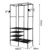 Dubbel Kledingrek met Schoenenrek – Kapstok met Haken 60 cm, Kleding | Dames, Verzenden, Nieuw