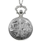 Fako - Zakhorloge - XXL - Parijs - Ø 47mm - Zilverkleurig, Sieraden, Tassen en Uiterlijk, Horloges | Heren, Verzenden, Nieuw