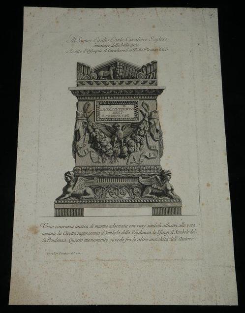 Gravure par Giovanni Battista Piranesi - Grande eau-forte, Antiek en Kunst, Antiek | Overige Antiek