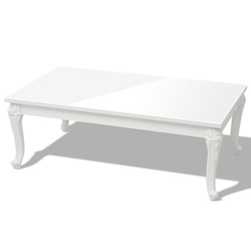 Witte Salontafel Hoogglans | Tweedekansje | 46% Korting, Huis en Inrichting, Tafels | Salontafels, 100 tot 150 cm, Rechthoekig