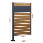 Moderne tuinpaneel - 83x150 cm - antraciet houtlook voor..., Ophalen of Verzenden, Nieuw