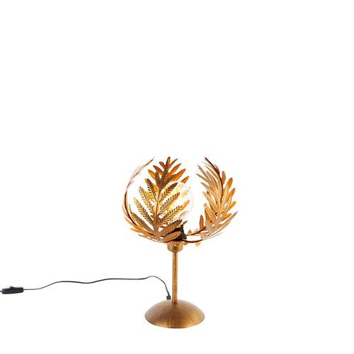 Vintage tafellamp goud 26 cm - Botanica, Huis en Inrichting, Lampen | Tafellampen