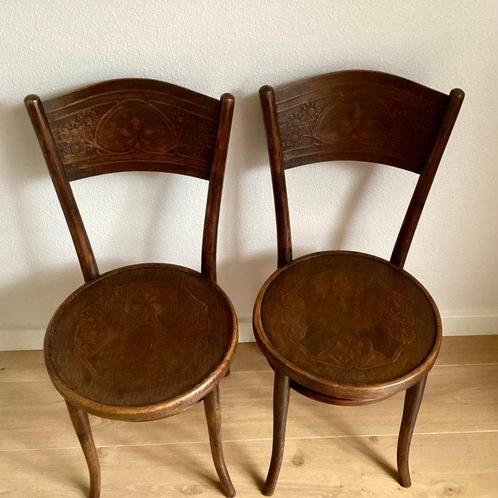Thonet - Stoel (2) - Bistro - Beuken, Antiek en Kunst, Antiek | Meubels | Stoelen en Banken