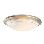Nikkelen plafonnière glas, Agena, Huis en Inrichting, Lampen | Plafondlampen, Ophalen of Verzenden, Nieuw, Glas, Basis